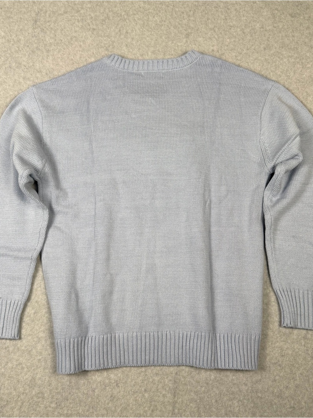 Mighty Fine Light Blue Crewneck Sweater with Red Lobster - Picture 2 of 8